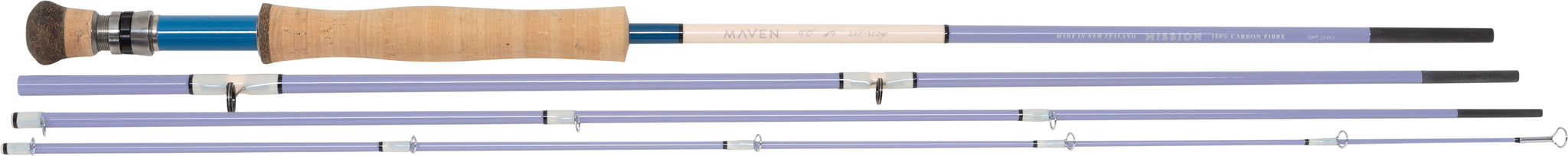 MAVEN Mission 7ft 6in Fly Fishing Rods 1 & 4 Piece for Fresh/Saltwater